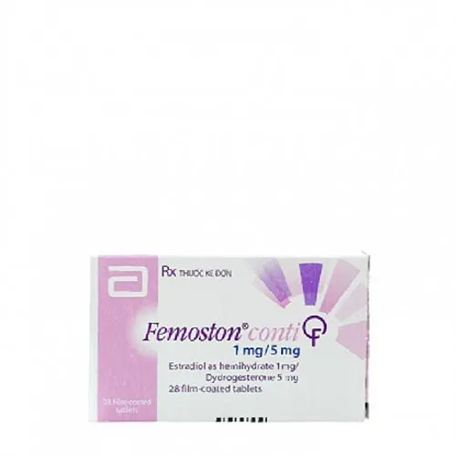 Viên nén Femoston Cotin 1/5mg điều trị thiếu hụt estrogen, ngăn ngừa loãng xương (1 vỉ x 28 viên)