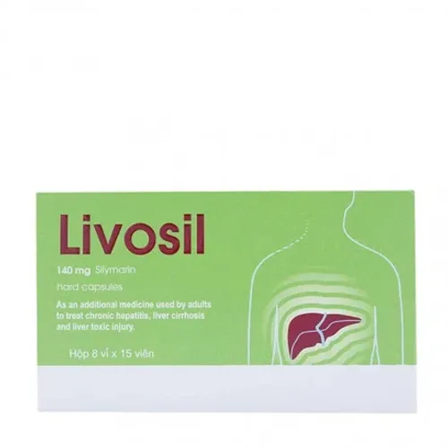 Viên nang Livosil 140mg điều trị viêm gan, xơ gan (8 vỉ x 15 viên)