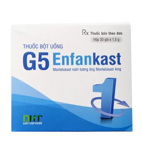 Thuốc bột uống G5 Enfankast 4mg dự phòng và điều trị hen phế quản mạn tính (hộp 30 gói)