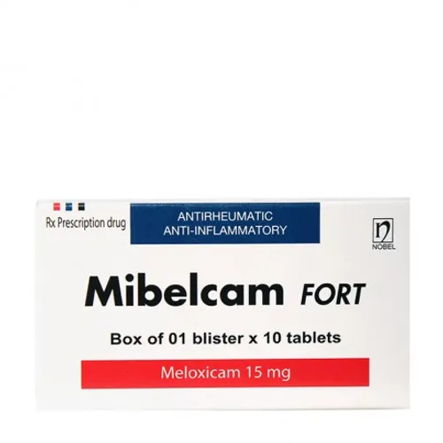 Mibelcam Fort 15mg (1 vỉ x 10 viên/hộp)
