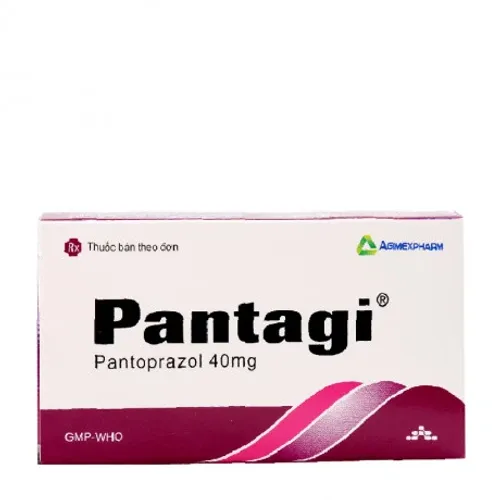 Viên bao tan ở ruột Pantagi 40mg viêm thực quản trào ngược (3 vỉ x 10 viên)
