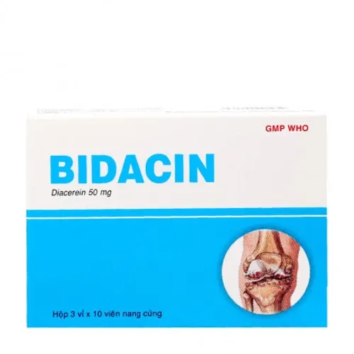 Viên nang Bidacin 50mg điều trị triệu chứng thoái hóa khớp (3 vỉ x 10 viên)