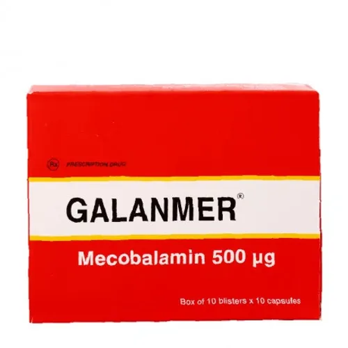 Viên nang Galanmer 50mcg trị thiếu máu, thiếu vitamin B12 (10 vỉ x 10 viên)