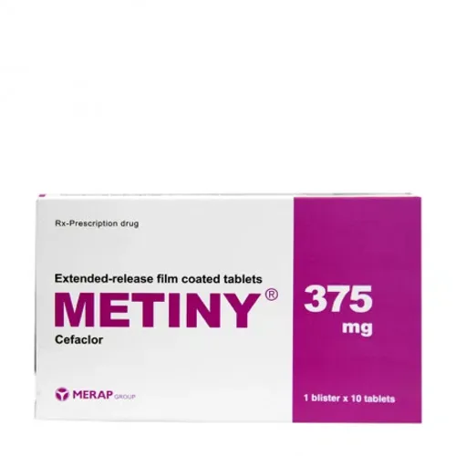Viên giải phóng có kiểm soát Metiny 375mg kháng sinh điều trị nhiễm khuẩn (1 vỉ x 10 viên)