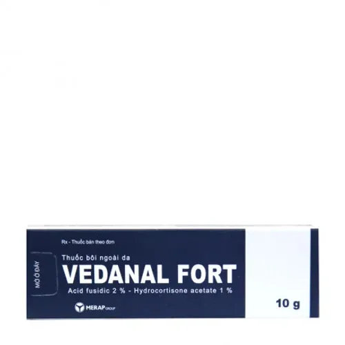 Thuốc dùng ngoài Vedanal Fort trị dị ứng và viêm da do nhiễm trùng (tuýp 10g)