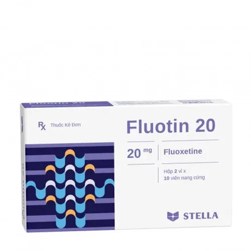 Viên nang Fluotin Stella 20mg trị trầm cảm, rối loạn xung lực cưỡng bức - ám ảnh (2 vỉ x 10 viên)