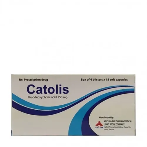 Viên nang mềm Catolis 150mg điều trị sỏi mật (4 vỉ x 15 viên)
