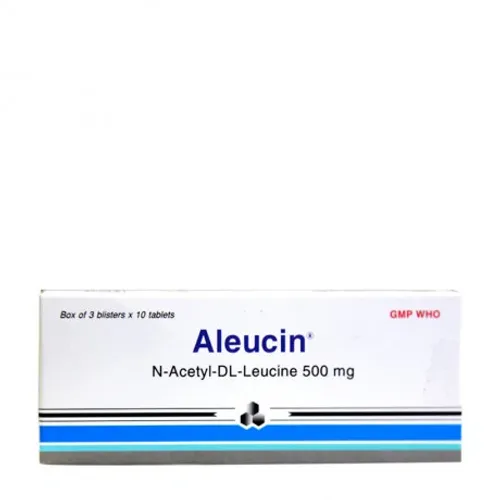 Viên nén Aleucin 500mg điều trị cơn chóng mặt (3 vỉ x 10 viên)