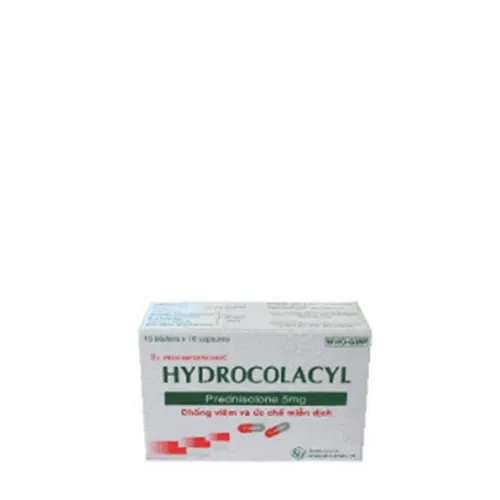 Viên nén Hydrocolacyl 5mg kháng viêm, điều trị viêm thấp khớp, chống dị ứng (10 vỉ x 10 viên)