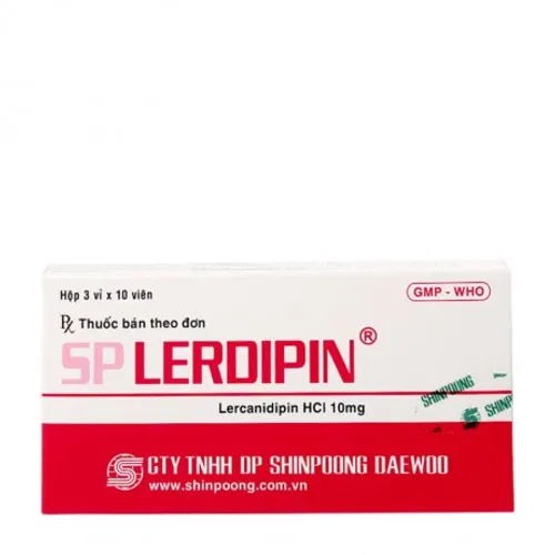 Viên nén SP Lerdipin 10mg điều trị tăng huyết áp (3 vỉ x 10 viên)