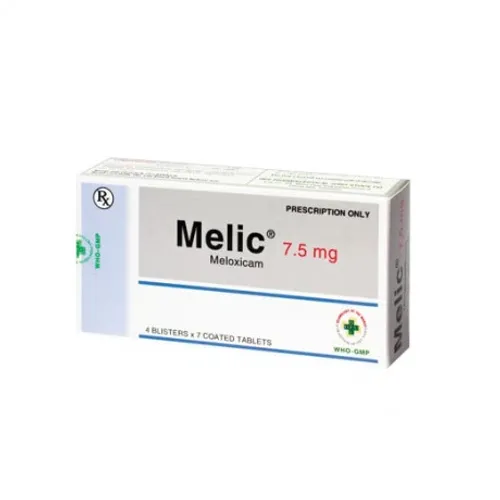Viên nén Melic 7.5mg điều trị viêm xương khớp, viêm khớp dạng thấp (4 vỉ x 7 viên)