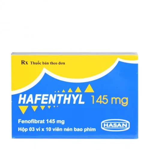 Viên nén Hafenthyl 145mg điều trị tăng cholesterol máu, giảm mỡ máu (3 vỉ x 10 viên)