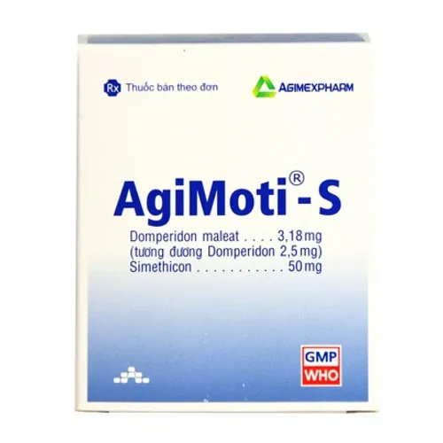 Thuốc cốm Agimoti-S điều trị triệu chứng buồn nôn, nôn (hộp 30 gói)