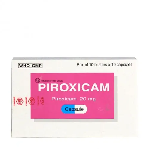 Viên nang Piroxicam 20mg kháng viêm, giảm đau xương khớp, viêm khớp dạng thấp (10 vỉ x 10 viên)