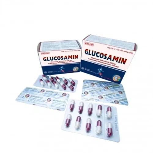 Viên nang Glucosamin 250mg Khánh Hòa giảm triệu chứng thoái hóa khớp gối (10 vỉ x 10 viên)