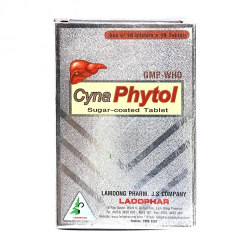 Viên nén bao đường Cynaphytol giải độc gan, thông mật, lợi tiểu, nhuận tràng (10 vỉ x 10 viên)