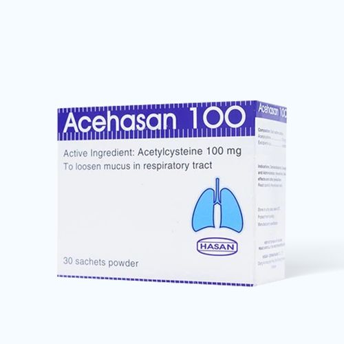 Bột pha uống Acehasan 200mg tiêu chất nhầy trong bệnh nhầy nhớt (30 gói x 3g)