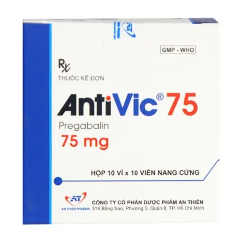 Viên nang Antivic 75mg điều trị động kinh,rối loạn lo âu (10 vỉ x 10 viên)
