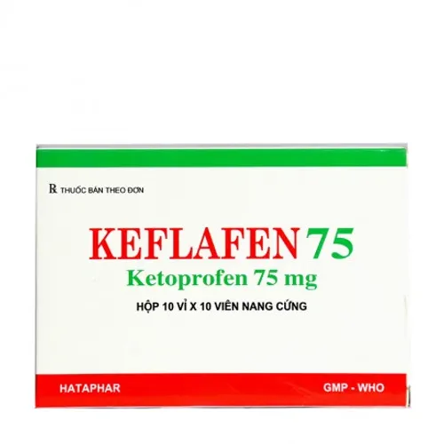 Viên nang Keflafen 75mg điều trị đau cơ xương khớp, viêm khớp, thoái hóa khớp (10 vỉ x 10 viên)