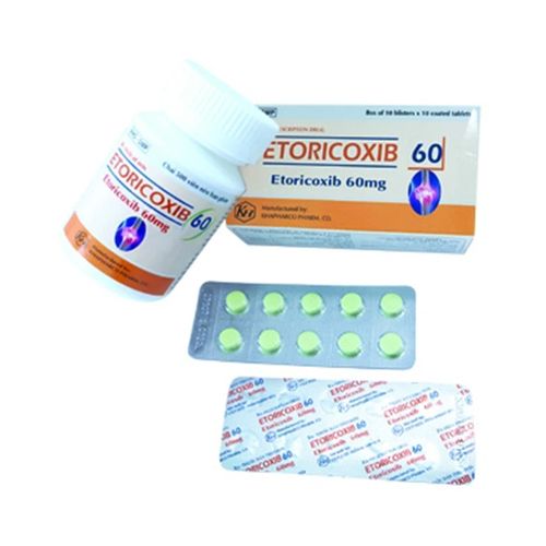 Viên nén Etoricoxib 60 Khapharco điều trị viêm và giảm các cơn đau cơ xương khớp (10 vỉ x 10 viên)