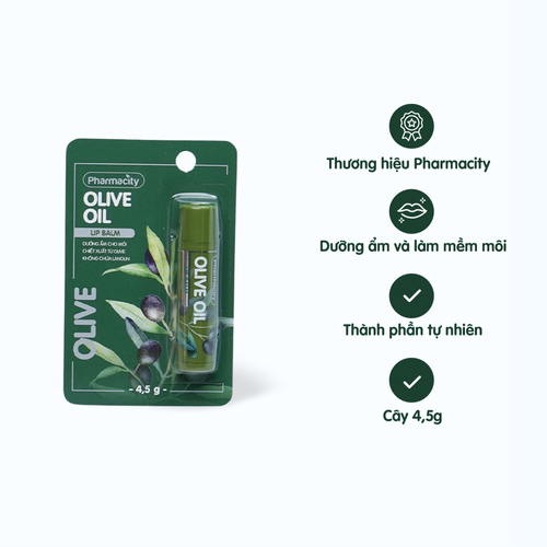 Son dưỡng môi Pharmacity Olive Oil làm mềm môi, giảm nứt nẻ môi (Thỏi 4.5g)