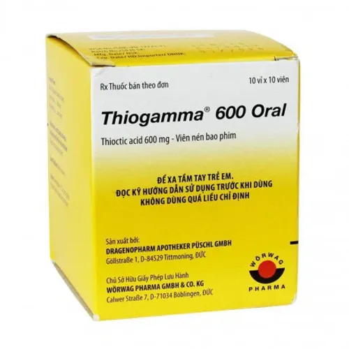 Thiogamma 600 Oral (Hộp 10 vỉ x 10 viên)