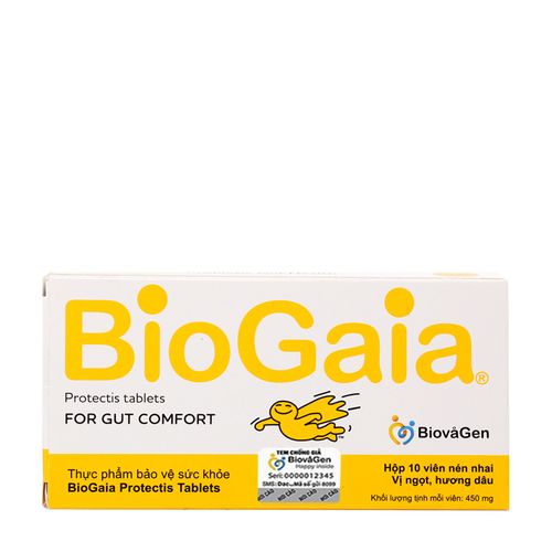 Viên uống  BioGaia Protectis hỗ trợ bổ sung lợi khuẩn cho đường tiêu hóa, tăng cường sức khỏe hệ miễn dịch (Hộp 10 viên)
