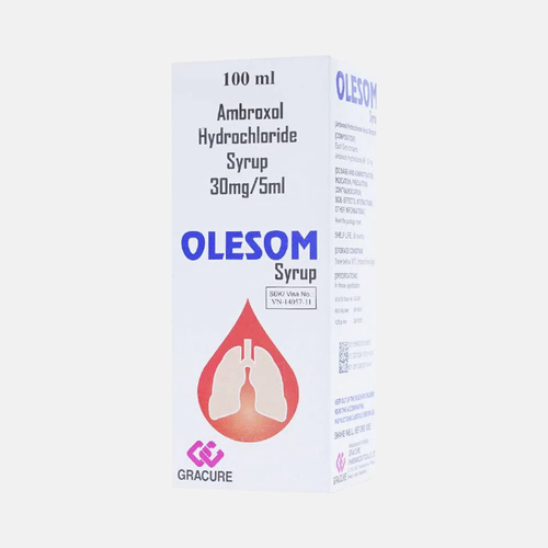 Siro Olesom 30mg/5ml trị bệnh đường hô hấp, viêm phế quản mãn, hen phế quản (chai 100ml)