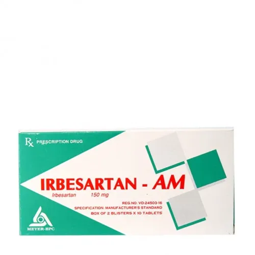 Viên nén Irbesartan - AM 150mg điều trị tăng huyết áp (2 vỉ x 10 viên)