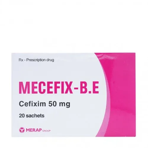Cốm pha uống Mecefix-B.E 50mg Merap kháng sinh điều trị nhiễm khuẩn (hộp 20 gói)