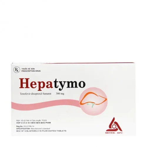 Viên nén Hepatymo 300mg trị viêm gan B mạn tính (3 vỉ x 10 viên)