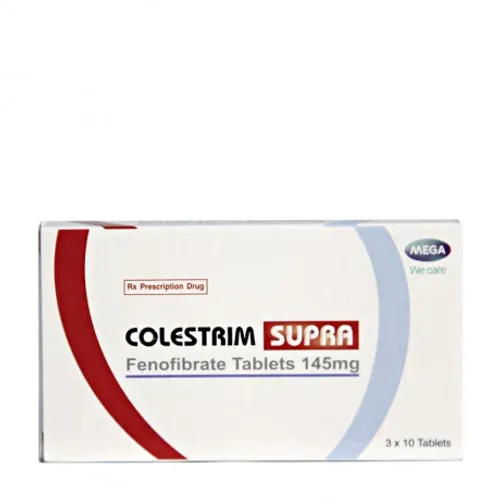 Viên nén Colestrim supra điều trị rối loạn mỡ máu (3 vỉ x 10 viên)