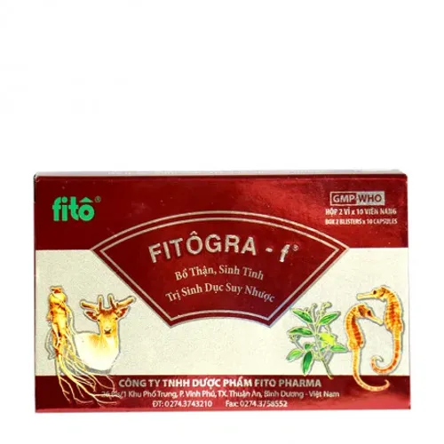 Viên nang Fitogra-F Fitopharma bổ thận, tráng dương (2 vỉ x 10 viên)
