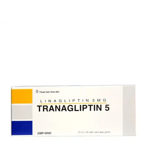 Viên nén Tranagliptin 5mg Tipharco điều trị đái tháo đường type 2 (3 vỉ x 10 viên)