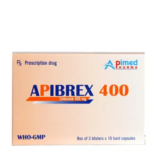 Viên nang Apibrex 400mg trị triệu chứng của thoái hóa khớp, viêm cột sống dính khớp (3 vỉ x 10 viên)