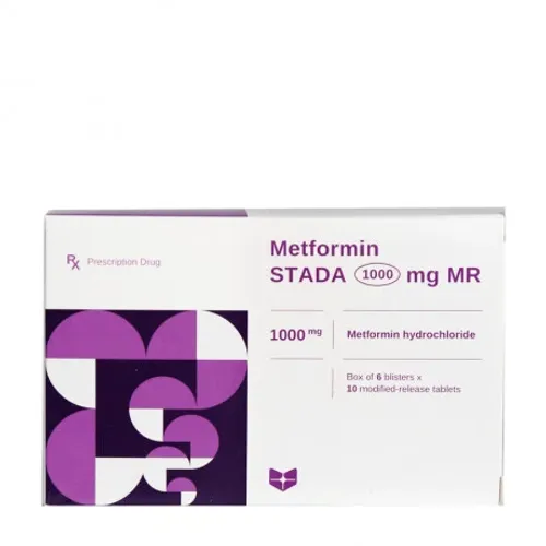 Viên giải phóng có kiểm soát Metformin Stella 1000mg điều trị đái tháo đường type 2 (6 vỉ x 10 viên)