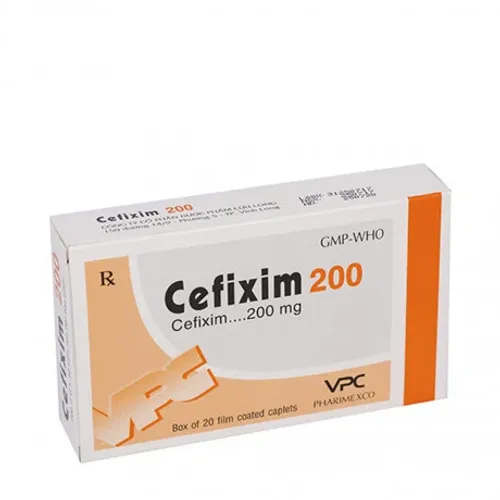 Viên nén Cefixim 200mg kháng sinh điều trị nhiễm khuẩn (2 vỉ x 10 viên)