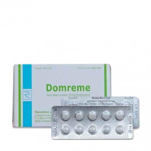 Viên nén Domreme 10mg Remedica trị buồn nôn, chán ăn, đầy bụng, khó tiêu, ợ nóng (10 vỉ x 10 viên)