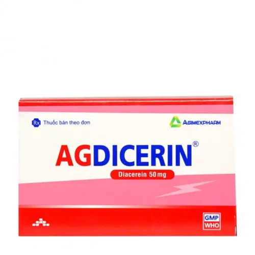 Viên nang cứng Agdicerin 50mg điều trị triệu chứng thoái hoá khớp (3 vỉ x 10 viên)