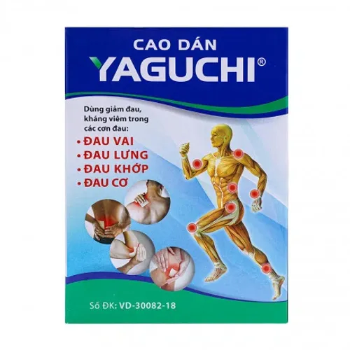 Cao dán Yaguchi Thiên Ân giảm đau vai, đau lưng, đau cơ, đau khớp (20 gói x 5 miếng)