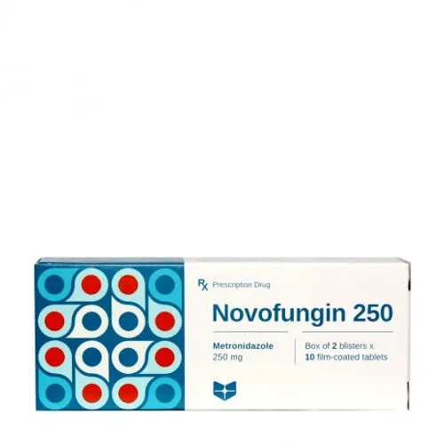 Thuốc điều trị nhiễm khuẩn Novofungin 250mg (2 vỉ x 10 viên/hộp)