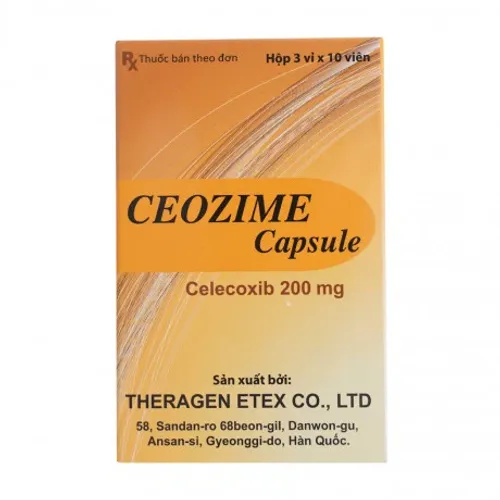 Viên nang cứng Ceozime Capsule 200mg điều trị thoái hóa khớp, viêm khớp dạng thấp (3 vỉ x 10 viên)