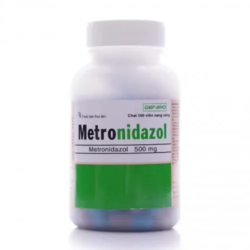 Viên nang cứng Metronidazol 500 Đồng Nai điều trị nhiễm khuẩn (chai 100 viên)