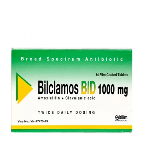 Bilclamos bid 1000mg (Hộp 2 vỉ x 7 viên)