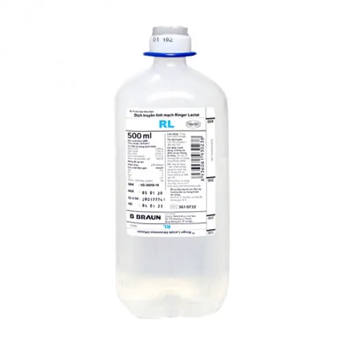 Dung dịch truyền tĩnh mạch Ringer lactat bổ sung nước, protein và điện giải (chai 500ml)