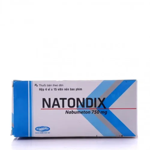 Viên nén Natondix 750mg Savipharm điều trị đau, cứng, sưng khớp (4 vỉ x 15 viên)