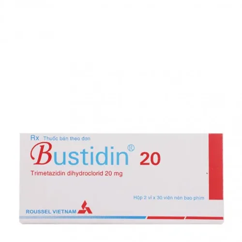 Viên nén bao phim Bustidin 20 điều trị đau thắt ngực (2 vỉ x 30 viên)