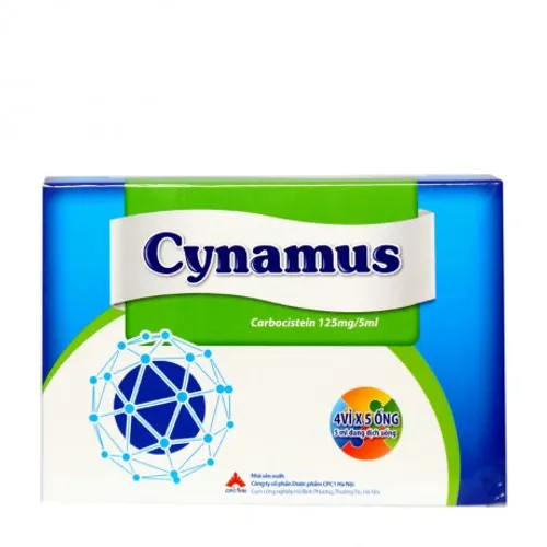 Dung dịch uống Cynamus CPC1 tiêu nhầy, loãng đàm, giảm ho (4 vỉ x 5 ống)