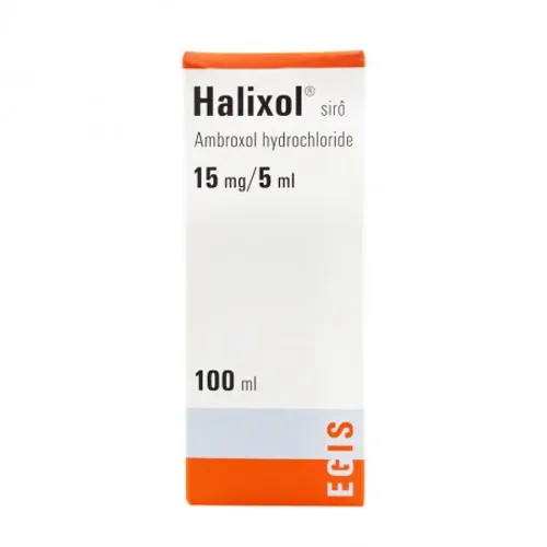 Siro Halixol 15mg/5ml Egis Pharma điều trị ho giúp tiêu nhầy, loãng đờm (chai 100ml)