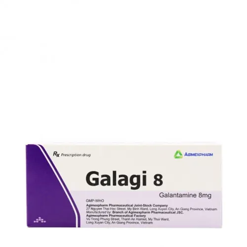 Viên nén Galagi 8 trị sa sút trí tuệ từ nhẹ đến trung bình trong Alzheimer (6 vỉ x 10 viên)